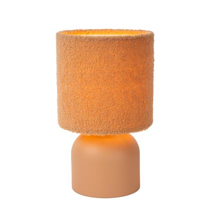 Lampe de table Lucide Woolly ocre jaune ⌀16cm E14