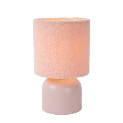 Lucide tafellamp Woolly roze ⌀16cm E14