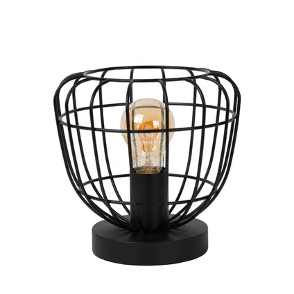 Lucide tafellamp Filox zwart ⌀20cm E14 2