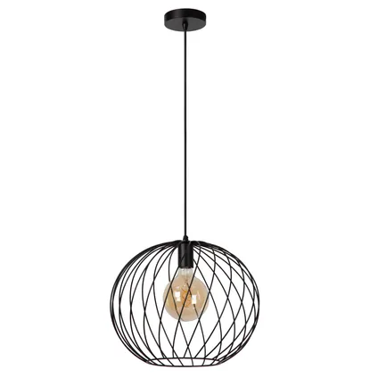 Lucide hanglamp Danza zwart ⌀40cm E27 2