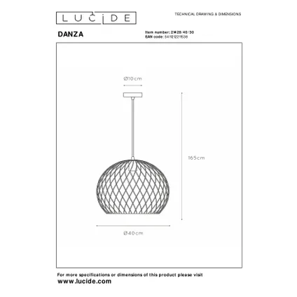 Lucide hanglamp Danza zwart ⌀40cm E27 7