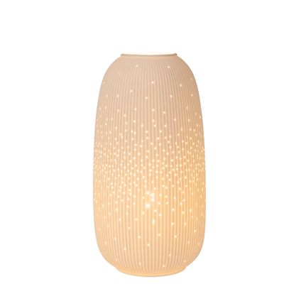 Lucide tafellamp Flores wit ⌀17,5cm E14
