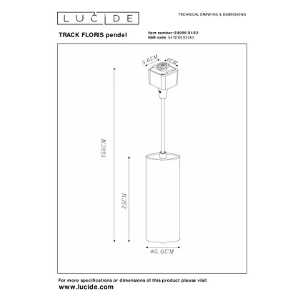 Lucide hanglamp Track Floris messing GU10 12