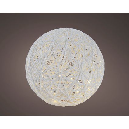 Globe lumineux LED Decoris micro blanc Ø20cm blanc chaud - 30 ampoules