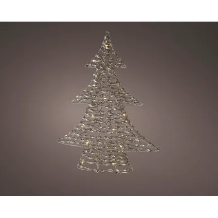 Éclairage de Noël LED Decoris sapin doré blanc chaud 40cm