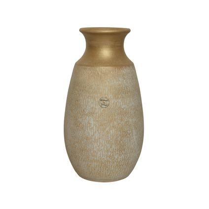 Vase Decoris terre cuite doré 40cm