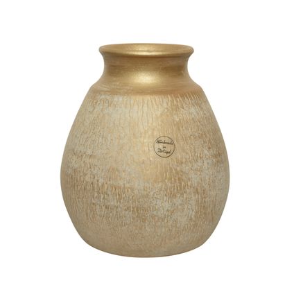Vase Decoris terre cuite doré 26cm