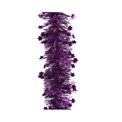 Decoris kerstslinger paars 270cm