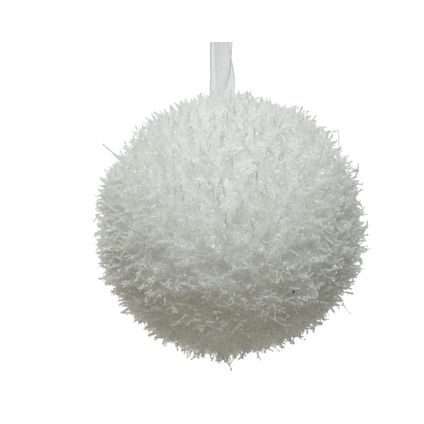 Decoris kerstbal foam wit Ø10cm - 1 stuk