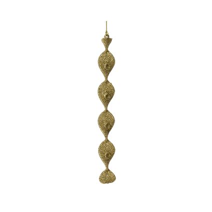 Décoration de Noël Decoris stalactite doré 23cm - 1 pièce