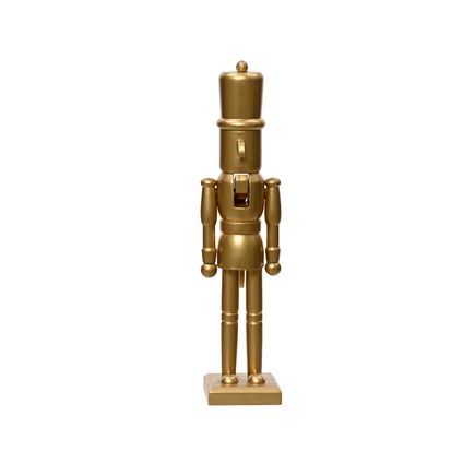 Figurine de Noël Decoris casse-noisette doré 25cm