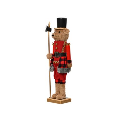 Figurine de Noël Decoris ours casse-noisette avec hallebarde 78cm