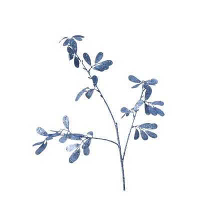 Piquet de Noël Decoris branche de noël bleu paillettes polyéthylène 95cm