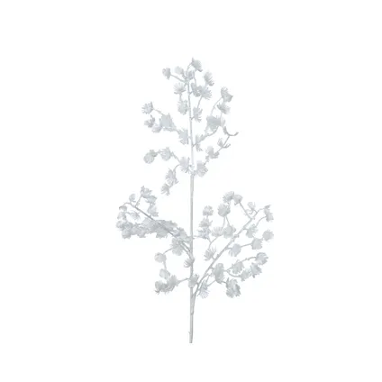 Piquet de Noël Decoris branche de Noël blanc paillettes polyéthylène 70cm