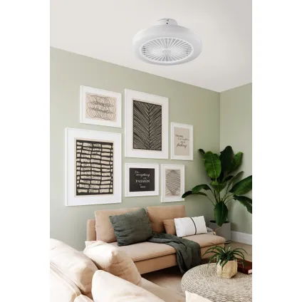 Ventilateur de plafond EGLO Klikunda blanc ⌀46cm 8,5W 3