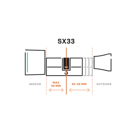 Cylindre connecté pour serrure de porte Bold Smart Lock SX-33 laiton 4