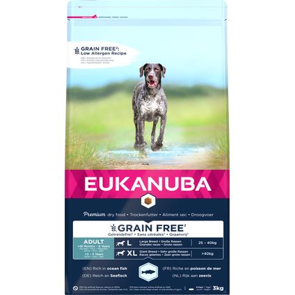 Eukanuba hondenvoer Adult large zeevis graanvrij 3kg