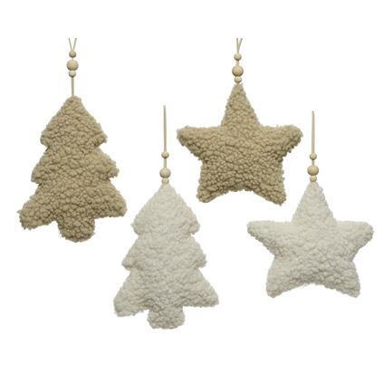 Décoration de Noël Decoris boucle arbre de Noël/étoile - 1 pièce