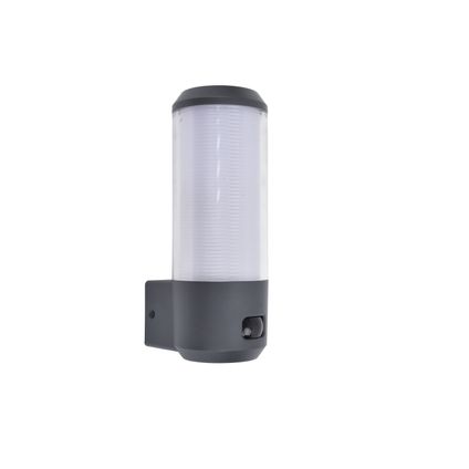 Lutec wandlamp Heros donkergrijs E27 met sensor