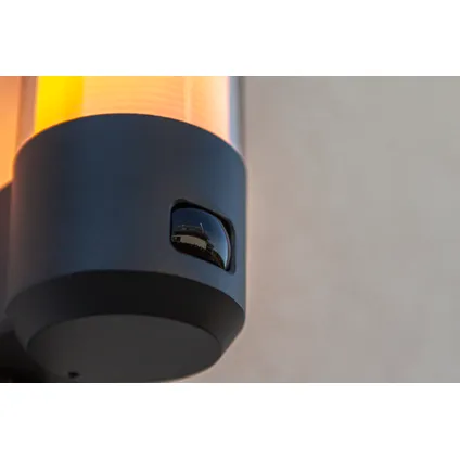 Lutec wandlamp Heros donkergrijs E27 met sensor 3