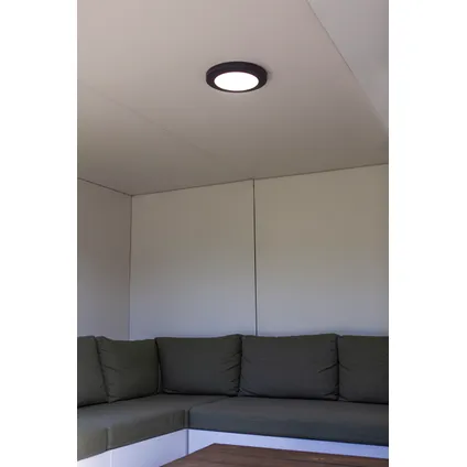Lutec plafondlamp Kayah donkergrijs ⌀30,5cm 16,5W 4