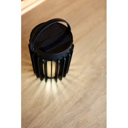 Lutec solar tafellamp Kozy zwart ⌀13,7cm 2,8W 3