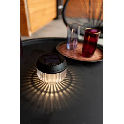 Lampe de table solaire Lutec Diva noir ⌀11cm 0,11W 2 pcs 3