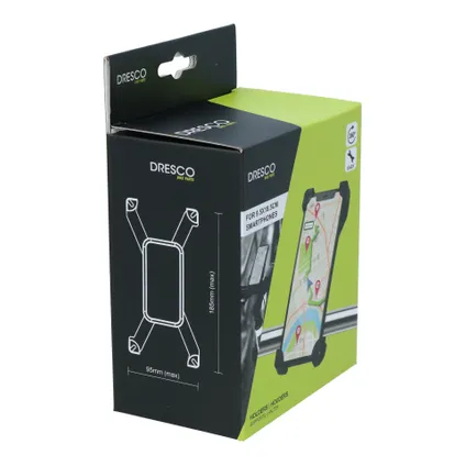 Dresco smartphone houder fiets EZ Grip zwart 10