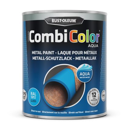 Laque métal CombiColor Aqua RAL5012 brillant 750ml