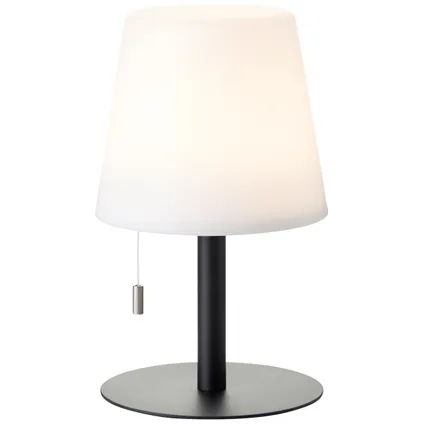 Brilliant tafellamp Punto zwart wit ⌀15,5cm 2,1W