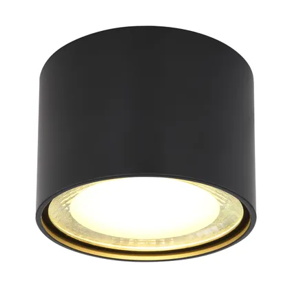 Globo Plafondlamp Serena LED metaal zwart 1x LED