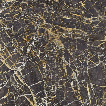 Wand- en vloertegel Golden - Keramiek - Zwart - 60x60cm - Pakket inhoud 1,44m²