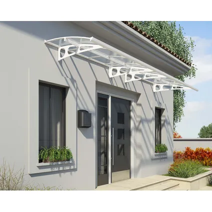 Canopia veranda- en deurluifel Bordeaux helder wit 140x447cm 2