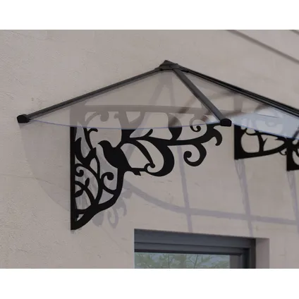 Palram | Canopia - Veranda- en deurluifel Lily - Helder - Zwart - 70x88x216cm 3