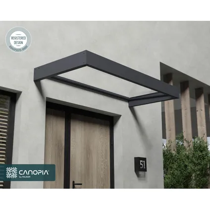 Canopia veranda- en deurluifel Sophia helder donkergrijs 95x215cm 2