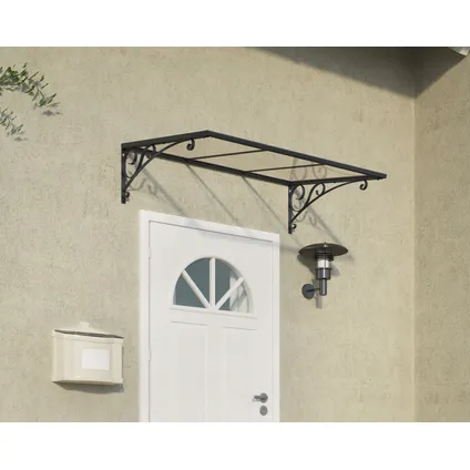 Palram | Canopia - Veranda- en deurluifel Vega - Helder - Grijs - 200x200x252cm 4