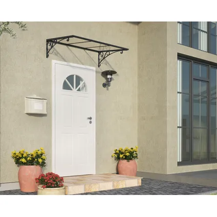 Palram | Canopia - Veranda- en deurluifel Vega - Helder - Grijs - 200x200x252cm 5