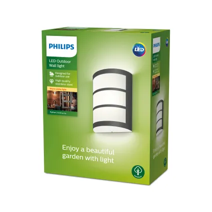 Philips wandlamp Python antraciet 6W 21