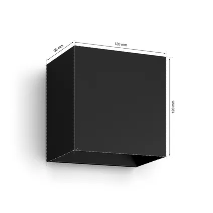 Philips Hue Resonate Down - wandlamp - wit en gekleurd licht - zwart 8