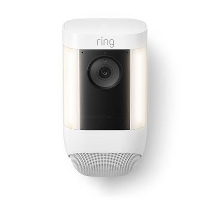 Ring beveiligingscamera - Spotlight Cam Pro - op batterij - 1080p HD-video - wit