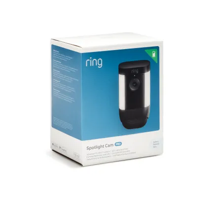 Ring beveiligingscamera Spotlight Cam Pro - op batterij - 1080p HD-video - zwart 3