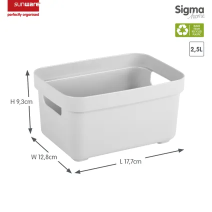 Sigma home box2,5L blanc - 17,7 x 12,8 x 9,3 cm 2