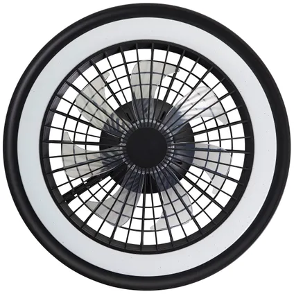 Plafonnier ventilateur Brilliant Palmero noir LED RGB 40W 4