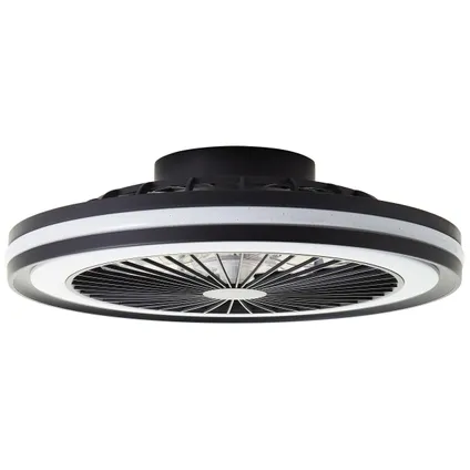 Plafonnier ventilateur Brilliant Palmero noir LED RGB 40W 8
