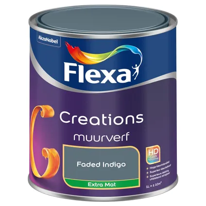 Flexa Creation muurverf faded indigo extra mat 1L 7
