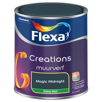 Flexa Creation muurverf magic midnight extra mat 1L 7