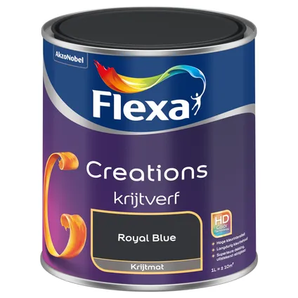 Flexa muurverf Creations krijt royal blue 1L 2