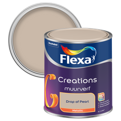 Praxis Flexa Creation muurverf Metallics drop of pearl 1L aanbieding