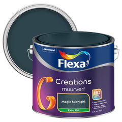 Praxis Flexa Creation muurverf magic midnight extra mat 2,5L aanbieding