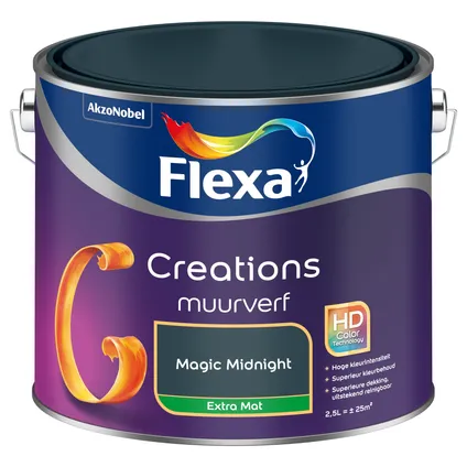 Flexa Creation muurverf magic midnight extra mat 2,5L 7